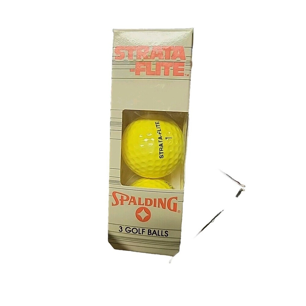 Spalding Strata-Flite 3 Pack Of Yellow Golf Balls